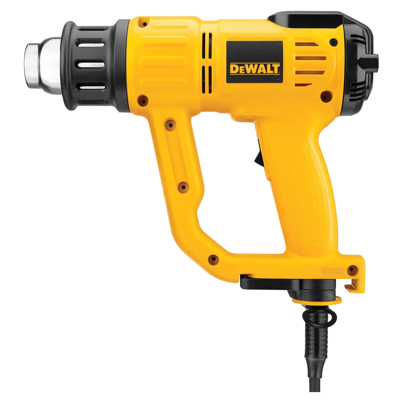 Décapeur thermique filaire DEWALT D26414 2000 W affichage LCD réglage 50°C protection surcharges béquille buse conique surface