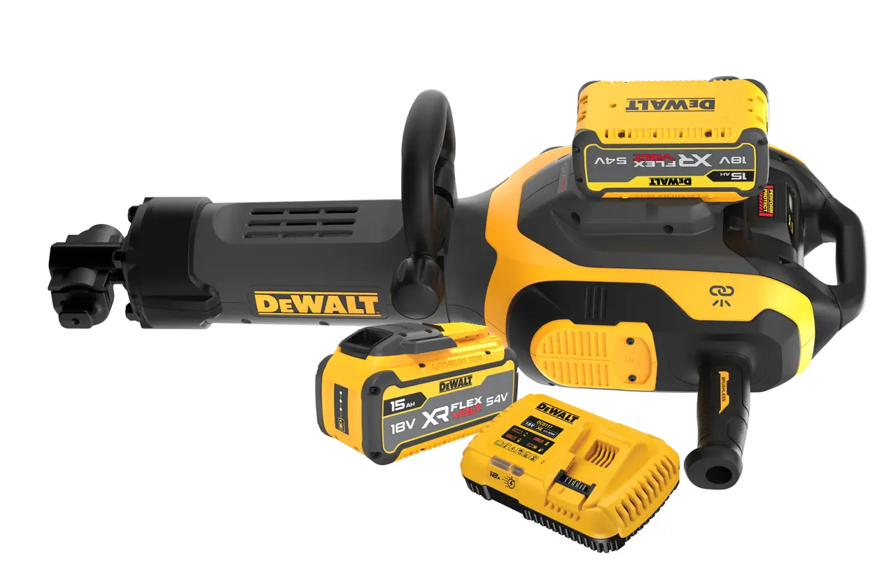Démolisseur sans fil DEWALT DCH966 Pack 54V XR FLEXVOLT brushless 41 J 1080 bpm mécanisme flottant poignées amovibles 18,6 kg