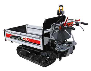 Transporteur à batterie GKZ GK450EB avec plateau et ridelles amovibles